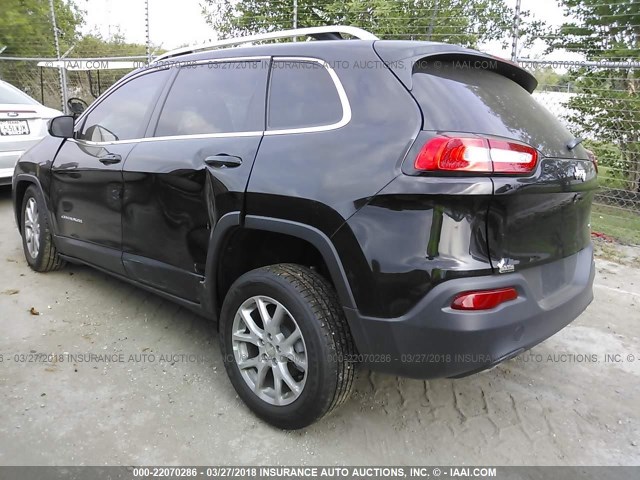 1C4PJLLB0JD542610 - 2018 JEEP CHEROKEE LATITUDE PLUS BLACK photo 3