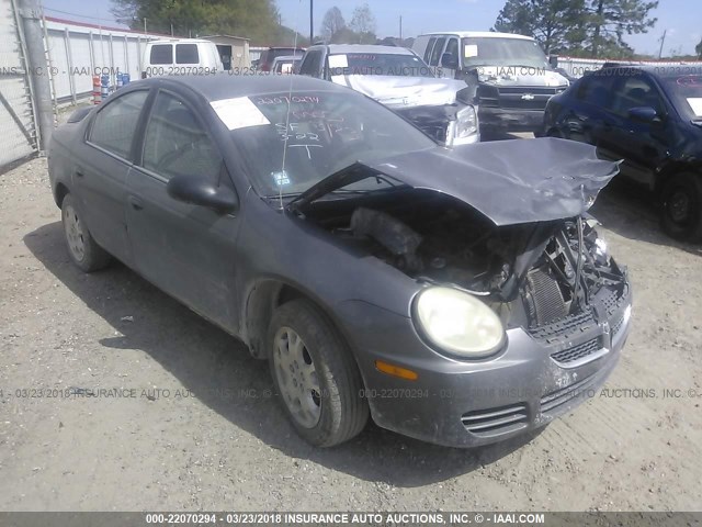 1B3ES56C54D531936 - 2004 DODGE NEON SXT GRAY photo 1