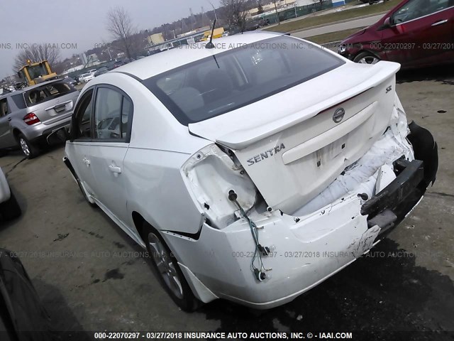 3N1AB6AP4BL665604 - 2011 NISSAN SENTRA 2.0/2.0S/SR/2.0SL WHITE photo 3