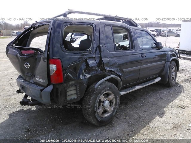 5N1ED28YX4C604977 - 2004 NISSAN XTERRA XE/SE BLACK photo 4