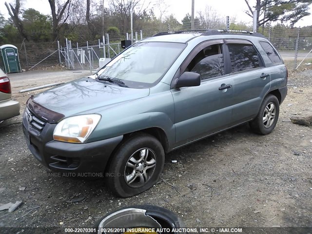 KNDJF723977321703 - 2007 KIA SPORTAGE EX/LX BLUE photo 2