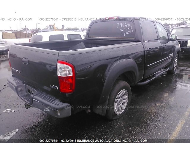 5TBET34105S473864 - 2005 TOYOTA TUNDRA DOUBLE CAB SR5 BLACK photo 4