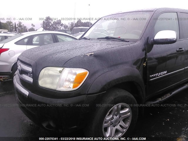 5TBET34105S473864 - 2005 TOYOTA TUNDRA DOUBLE CAB SR5 BLACK photo 6