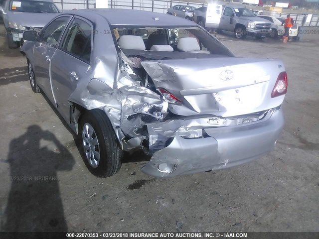 1NXBU4EE1AZ177056 - 2010 TOYOTA COROLLA S/LE/XLE SILVER photo 6