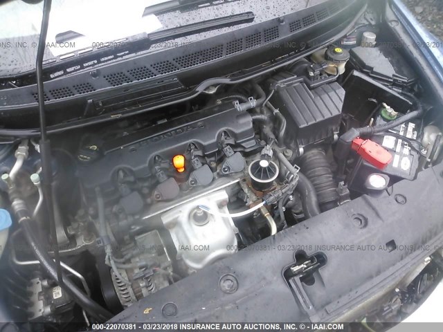 2HGFG11958H511012 - 2008 HONDA CIVIC EXL BLUE photo 10