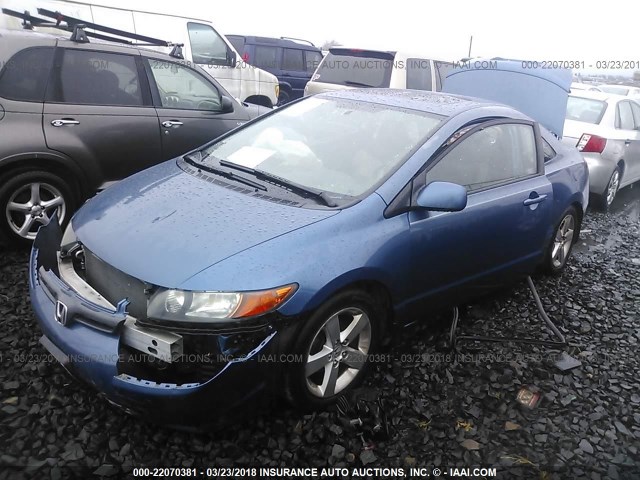 2HGFG11958H511012 - 2008 HONDA CIVIC EXL BLUE photo 2