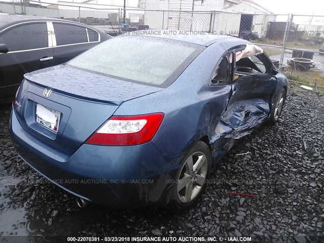 2HGFG11958H511012 - 2008 HONDA CIVIC EXL BLUE photo 4