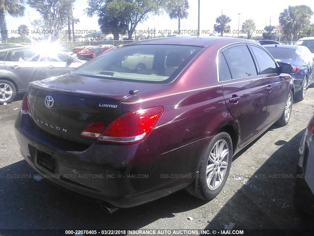 4T1BK36B96U076973 - 2006 TOYOTA AVALON XL/XLS/TOURING/LIMITED MAROON photo 4