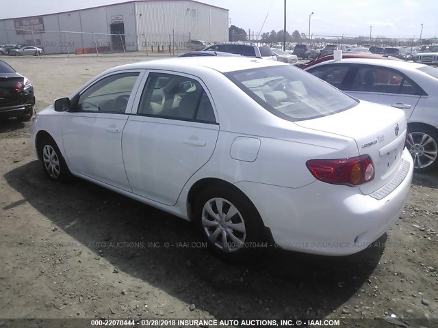 1NXBU4EE5AZ234309 - 2010 TOYOTA COROLLA S/LE/XLE WHITE photo 3