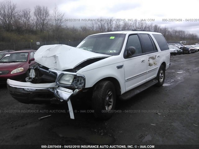 1FMEU15L51LA61861 - 2001 FORD EXPEDITION XLT WHITE photo 2