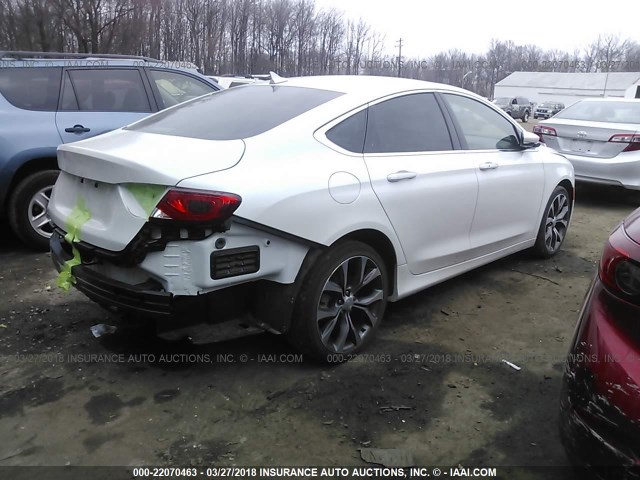 1C3CCCCB9FN565950 - 2015 CHRYSLER 200 C WHITE photo 4