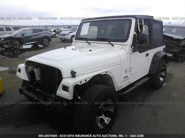 1J4FA29153P370736 - 2003 JEEP WRANGLER / TJ SE WHITE photo 2