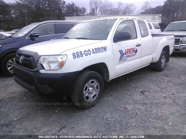 5TFTX4CN6EX042596 - 2014 TOYOTA TACOMA ACCESS CAB Weiß Foto 2