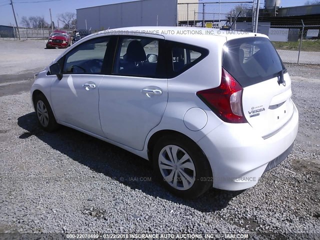 3N1CE2CP1HL368403 - 2017 NISSAN VERSA NOTE S/S PLUS/SV/SL/SR WHITE photo 3