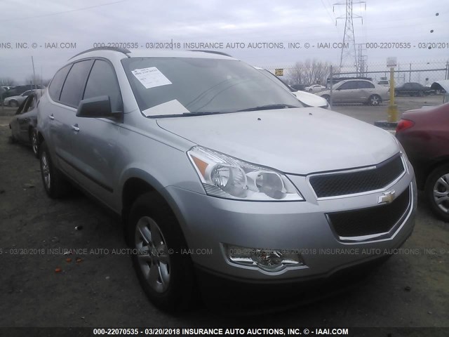 1GNKRFED5CJ209401 - 2012 CHEVROLET TRAVERSE LS SILVER photo 1