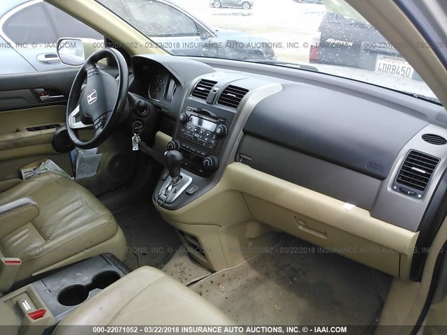 JHLRE48778C025430 - 2008 HONDA CR-V EXL Champagne photo 5