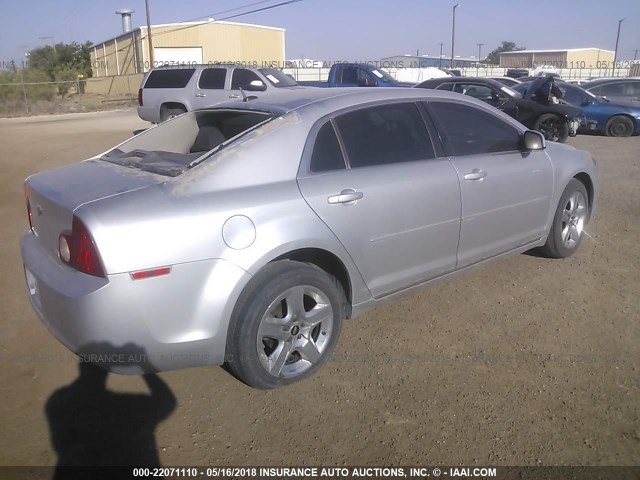 1G1ZC5E06A4119128 - 2010 CHEVROLET MALIBU 1LT SILVER photo 4