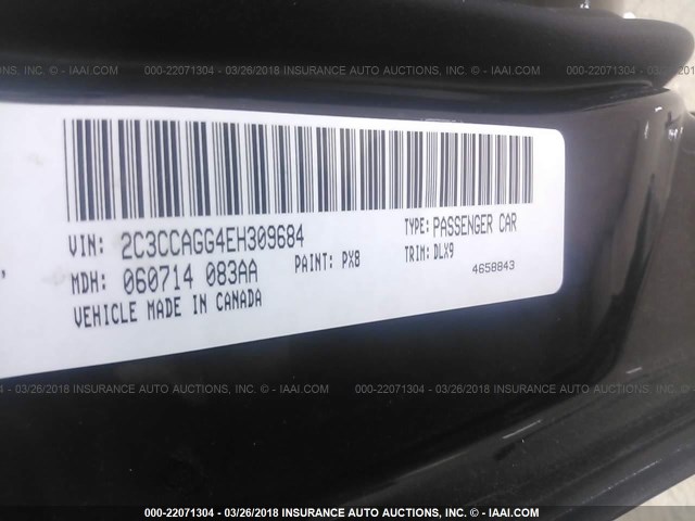 2C3CCAGG4EH309684 - 2014 CHRYSLER 300 S BLACK photo 9