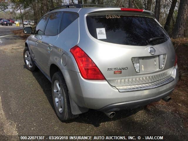 JN8AZ08TX5W325207 - 2005 NISSAN MURANO SL/SE/S SILVER photo 4