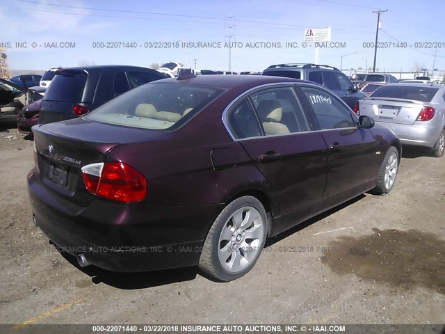 WBAVD53578A284163 - 2008 BMW 335 XI MAROON photo 4