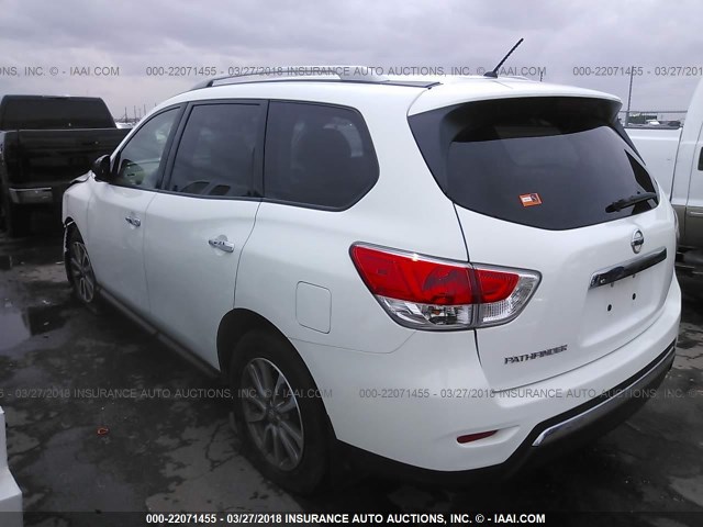 5N1AR2MN4FC708878 - 2015 NISSAN PATHFINDER S/SV/SL/PLATINUM 白色 照片 3