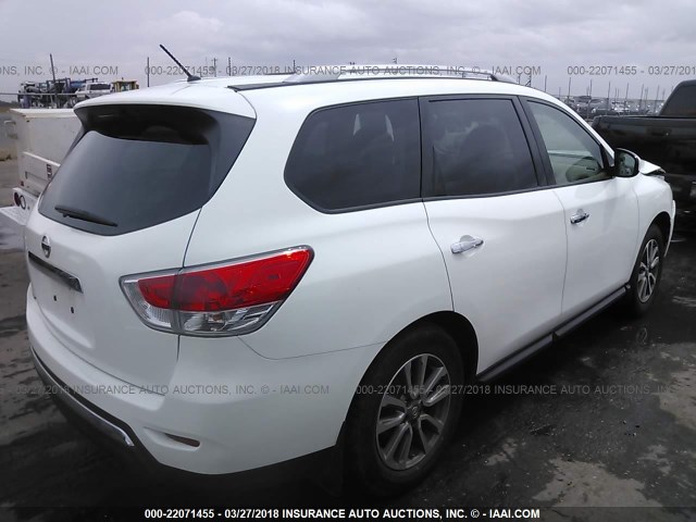 5N1AR2MN4FC708878 - 2015 NISSAN PATHFINDER S/SV/SL/PLATINUM 白色 照片 4