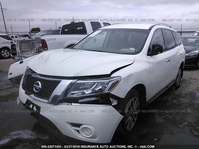 5N1AR2MN4FC708878 - 2015 NISSAN PATHFINDER S/SV/SL/PLATINUM WHITE photo 6