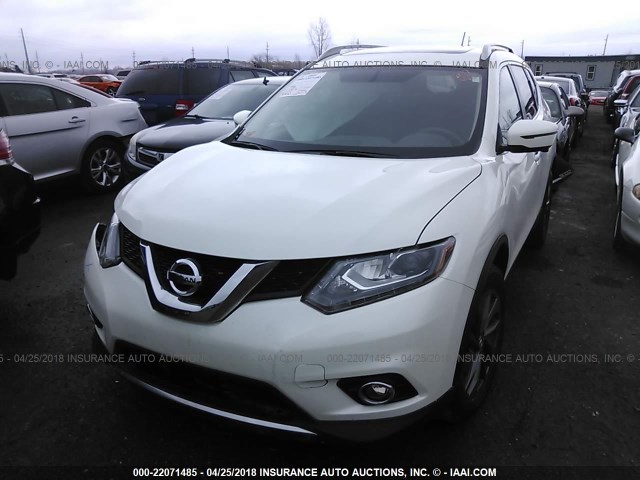 5N1AT2MV3GC914597 - 2016 NISSAN ROGUE S/SL/SV WHITE photo 2