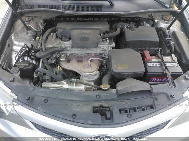 4T1BF1FK7CU182035 - 2012 TOYOTA CAMRY SE/LE/XLE SILVER photo 10