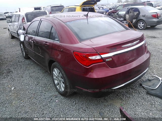 1C3CCBBG1DN659406 - 2013 CHRYSLER 200 TOURING RED photo 3