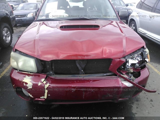 JF1SG69644H747290 - 2004 SUBARU FORESTER 2.5XT RED photo 6