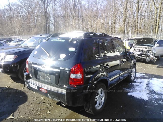 KM8JN72D37U669165 - 2007 HYUNDAI TUCSON SE/LIMITED BLACK photo 4