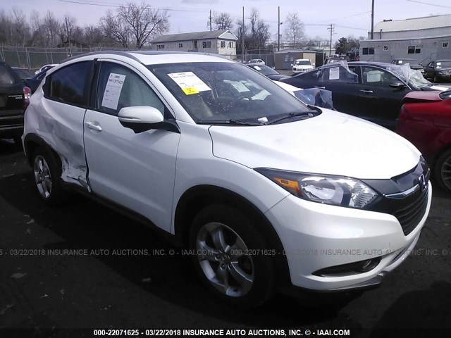 3CZRU6H77GM731445 - 2016 HONDA HR-V EXL WHITE photo 1