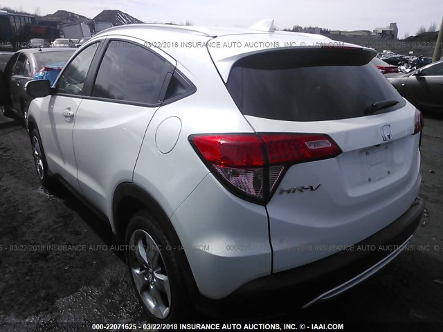 3CZRU6H77GM731445 - 2016 HONDA HR-V EXL WHITE photo 3