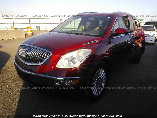 5GAKRCED0CJ402242 - 2012 BUICK ENCLAVE RED photo 2