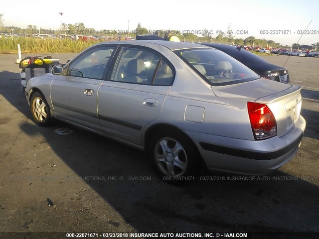 KMHDN46D35U984938 - 2005 HYUNDAI ELANTRA GLS/GT SILVER photo 3