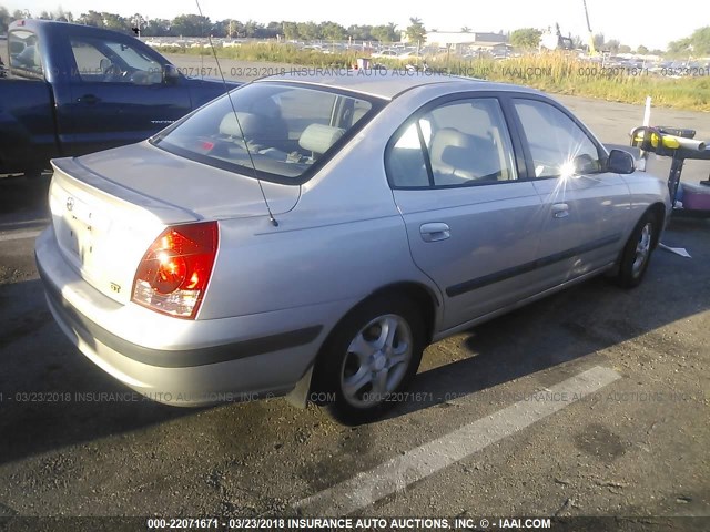 KMHDN46D35U984938 - 2005 HYUNDAI ELANTRA GLS/GT SILVER photo 4