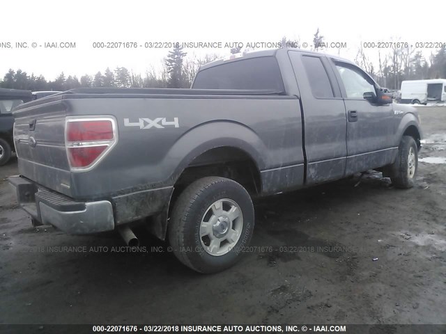 1FTFX1EF1DKF29167 - 2013 FORD F150 SUPER CAB GRAY photo 4