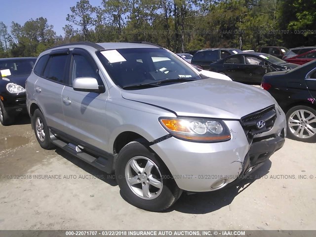 5NMSG13D88H174368 - 2008 HYUNDAI SANTA FE GLS SILVER photo 1