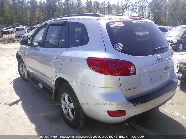 5NMSG13D88H174368 - 2008 HYUNDAI SANTA FE GLS SILVER photo 3