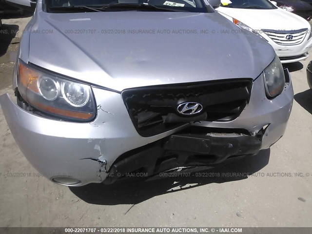 5NMSG13D88H174368 - 2008 HYUNDAI SANTA FE GLS SILVER photo 6