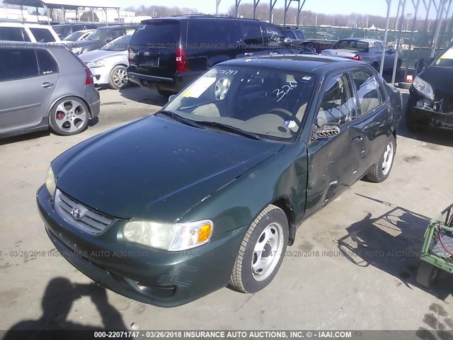 2T1BR12E61C514830 - 2001 TOYOTA COROLLA CE/LE/S GREEN photo 2