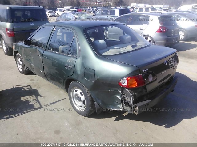 2T1BR12E61C514830 - 2001 TOYOTA COROLLA CE/LE/S GREEN photo 3