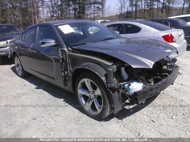 2C3CDXHG6CH126413 - 2012 DODGE CHARGER SXT GRAY photo 1