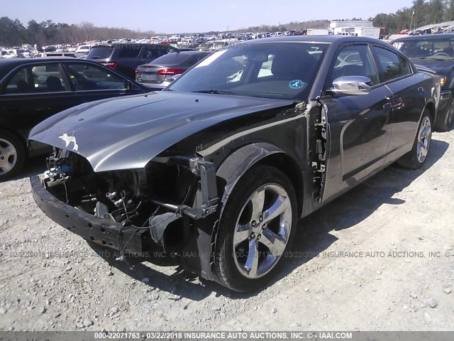 2C3CDXHG6CH126413 - 2012 DODGE CHARGER SXT GRAY photo 2