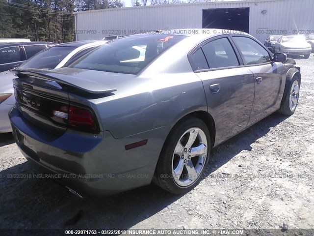 2C3CDXHG6CH126413 - 2012 DODGE CHARGER SXT GRAY photo 4