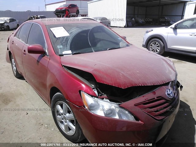 4T1BE46K18U253130 - 2008 TOYOTA CAMRY CE/LE/XLE/SE RED photo 1