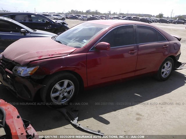 4T1BE46K18U253130 - 2008 TOYOTA CAMRY CE/LE/XLE/SE RED photo 2