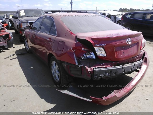 4T1BE46K18U253130 - 2008 TOYOTA CAMRY CE/LE/XLE/SE RED photo 3