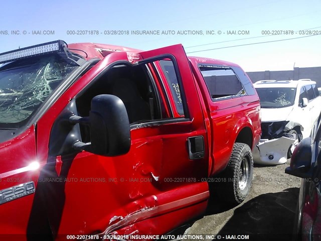 1FTNX21S31EA38288 - 2001 FORD F250 SUPER DUTY RED photo 6